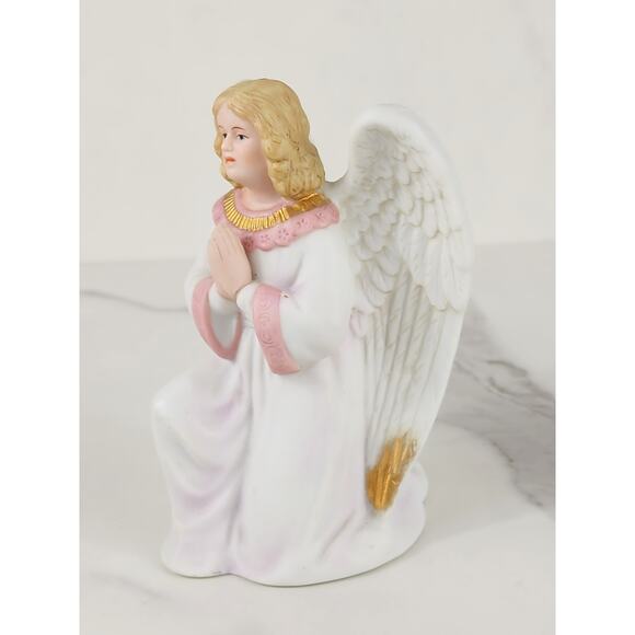 Homco Christmas Praying Angel Kneeling 5 1/2" Nativity Figurine 90s Malaysia Vtg - Picture 4 of 14